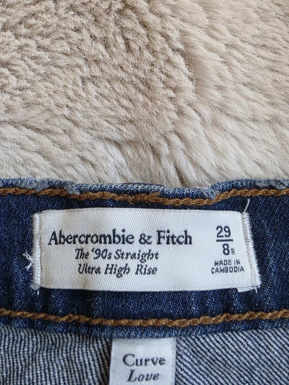 Abercrombie & Fitch Women's The '90s Straight Ultra High Rise Jeans - Blue